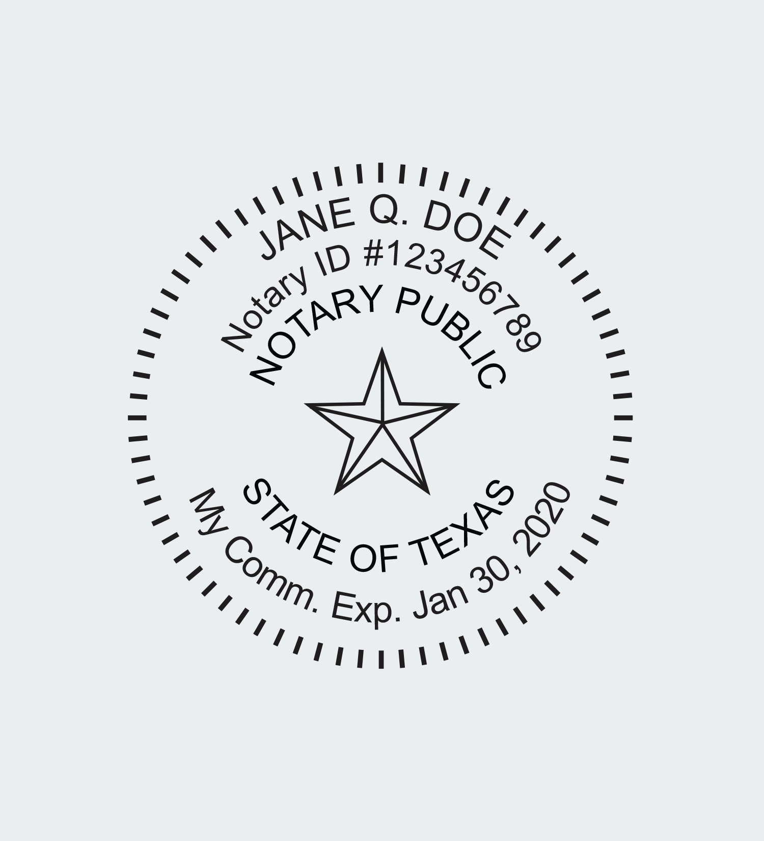 Texas Notary Seal Template