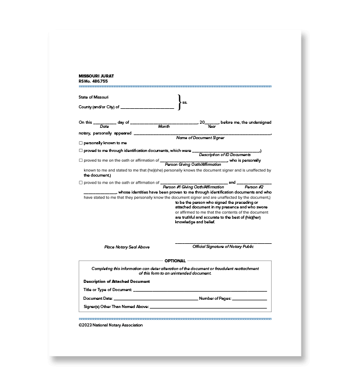 Jurat Notary Form Printable 7717