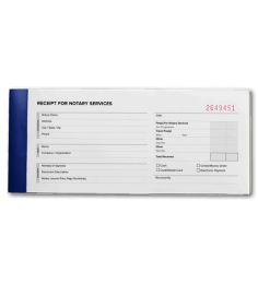 Notary Receipt Book