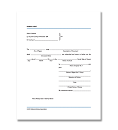 Free Hawaii Notary Acknowledgment Form - PDF