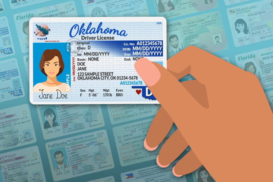 An illustration of Jane Does' Driver License