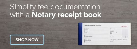 Mobile banner ad for Notary Receipt Book