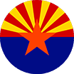 circular Arizona State Flag.