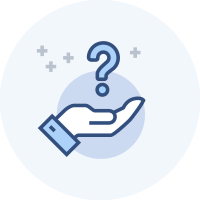 icon of hand holding a question mark