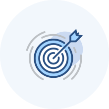 icon of a target with an arrow in the center