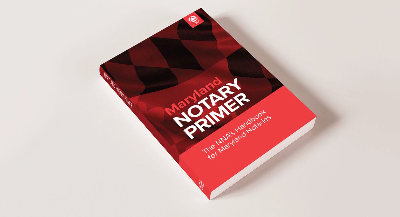 Cover of the Maryland Notary primer book