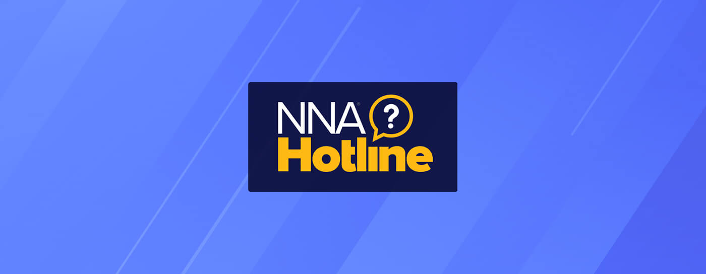 NNA Hotline logo with a question mark in a speech bubble