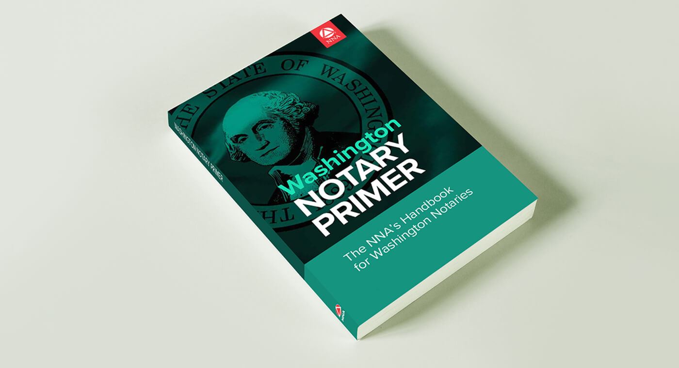 Cover of the Washington Notary primer book